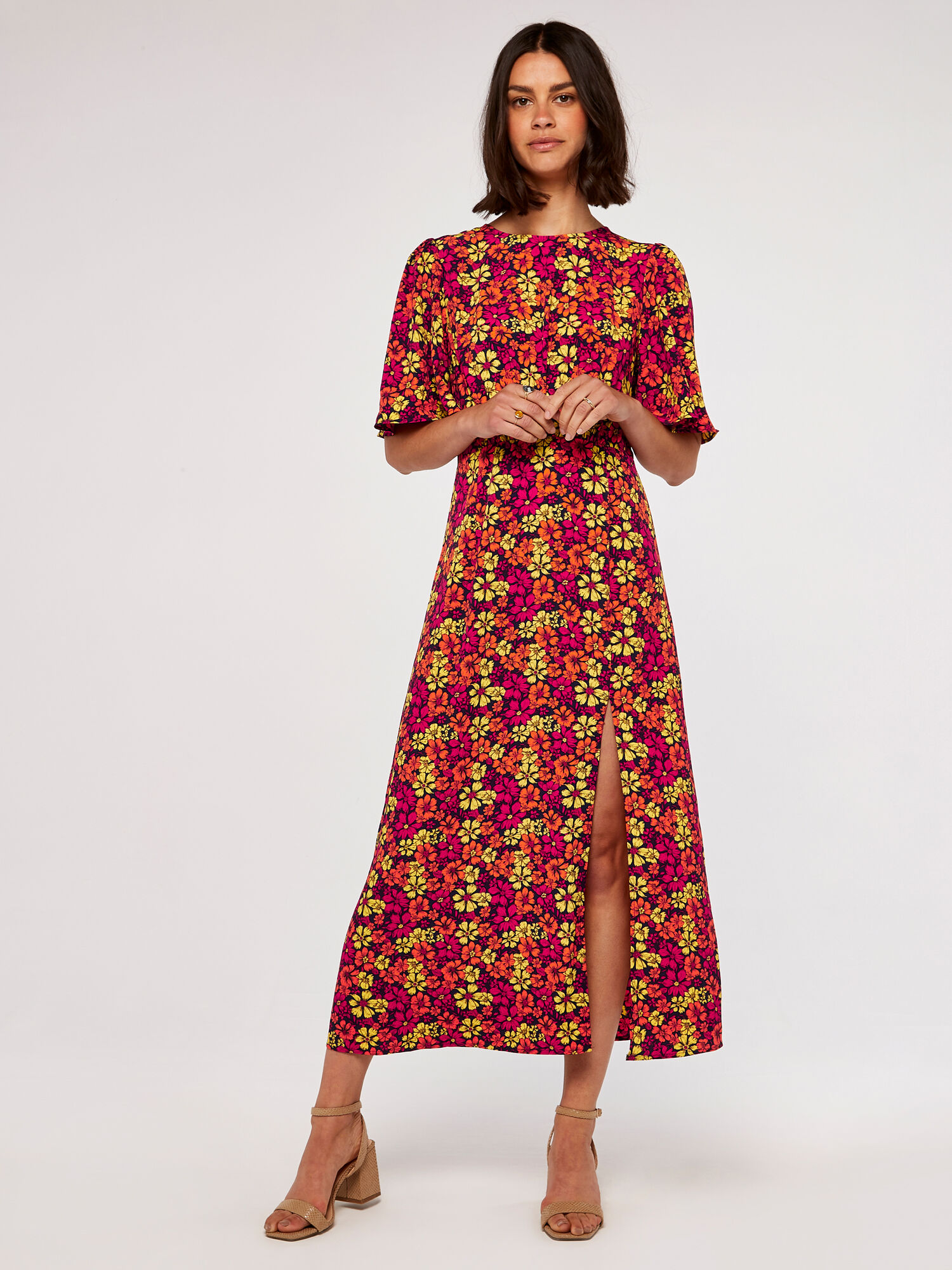 Floral Midi Dress | Apricot UK